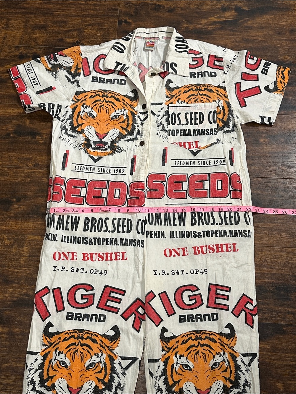 Vintage Tiger Seed Sack Jumpsuit 🐅🌾 Like New! - Picture 7 of 8